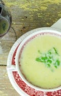 Green Garlic Baby Leek Potato Soup with Brandy
