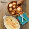 Creamy Hot Artichoke Dip with Garlic Toast Rounds gluten free BoulderLocavore