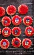 Raspberry-Vanilla glazed Sugar cookies with Sugared Pansies | BoulderLocavore.com #glutenfree