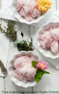 Pink Lemonade Lavender Thyme Sorbet - BoulderLocavore.com