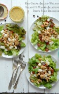Red Grape Jicama Walnut salad with Mango Jalapeno Poppy Seed Dressing - BoulderLocavore.com 99