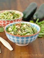 Cold Cucumber Noodle Salad with Watercress, Mint and Toasted Sesame-Ginger Dressing - BoulderLocavore.com