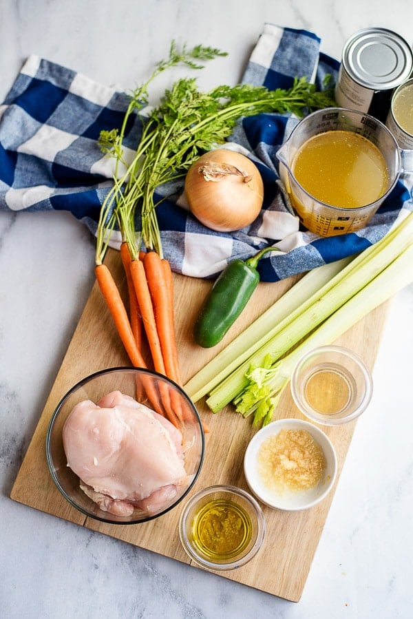 Homemade Chicken Soup ingredients 