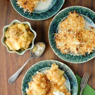 Potato Latkes with Roasted Spiced Applesauce  Sour Cream