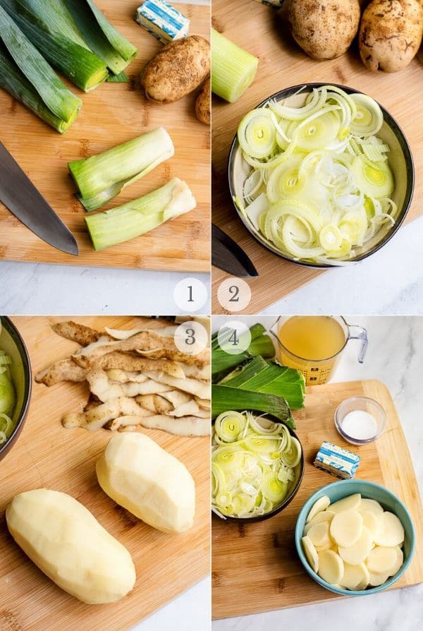 Potato Leek Soup recipes steps photos 1-4