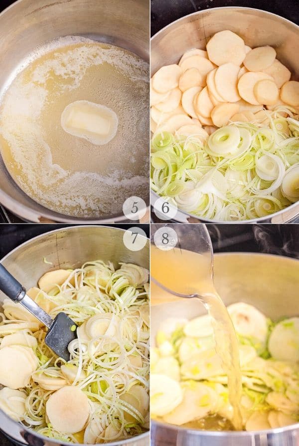 Potato Leek Soup recipes steps photos 5-8