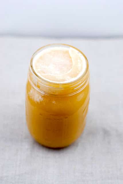 chile infused honey in a jar