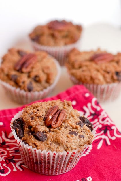 Bacon Mesquite Chilies-and-Cherries Chocolate Muffins