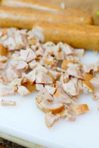 chopped chicken apple sausages