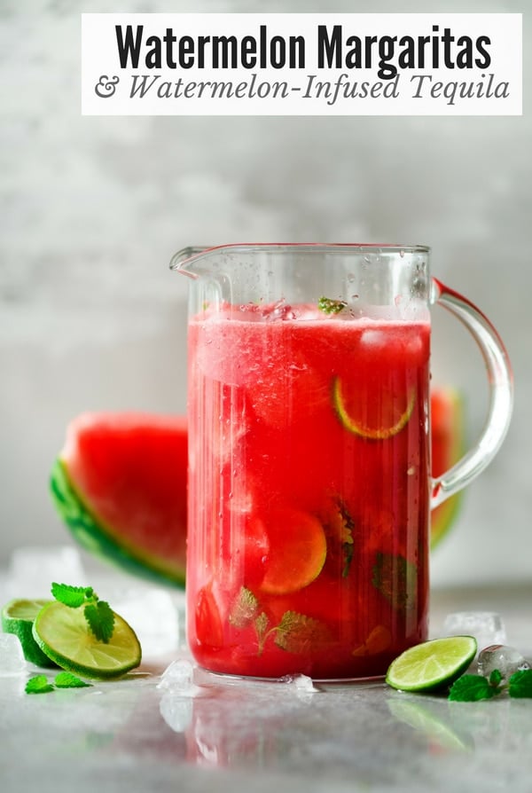 Watermelon Margaritas & homemade Watermelon-Infused Tequila!