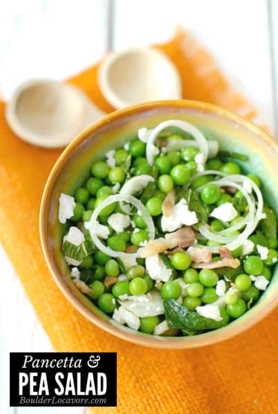 Pea Salad Recipe With Pancetta, Goat Cheese And Shallots