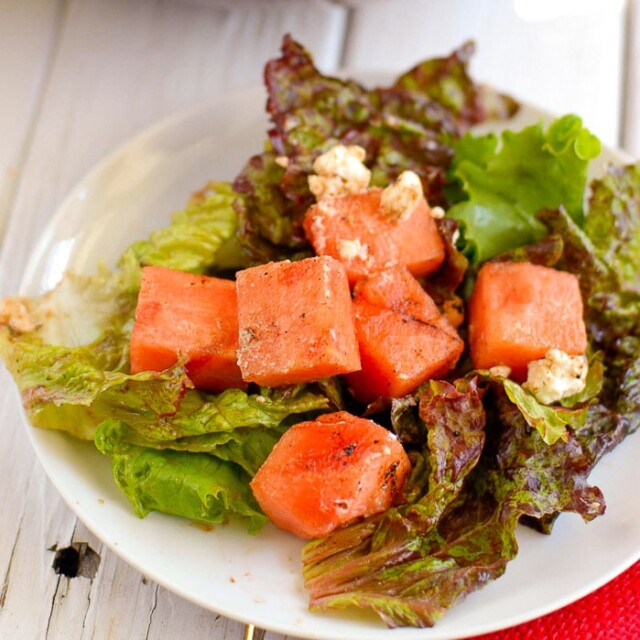 Watermelon Goat Cheese Salad recipe Boulder Locavore