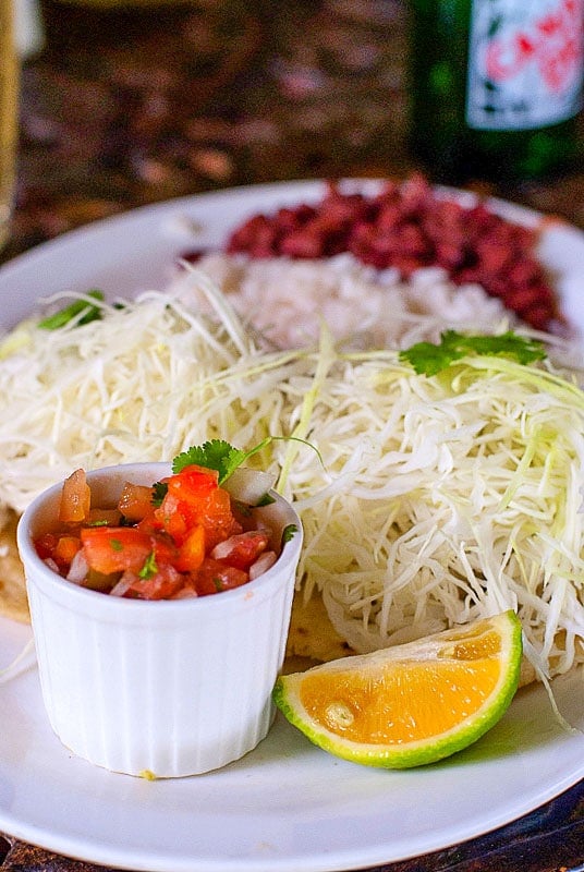 fresh local fish dinner in Costa Rica