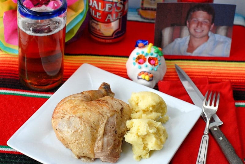 roast chicken on altar