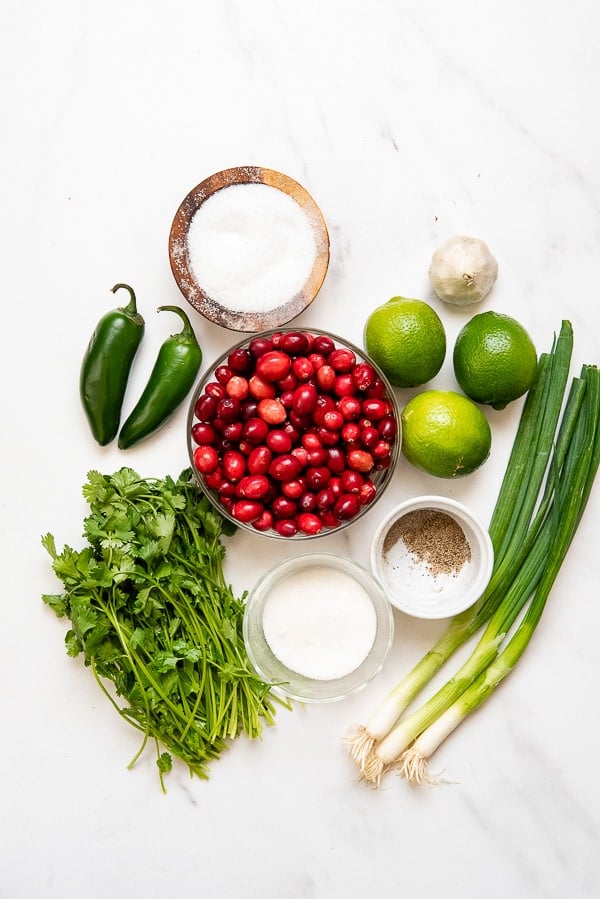 Cranberry Salsa ingredients 