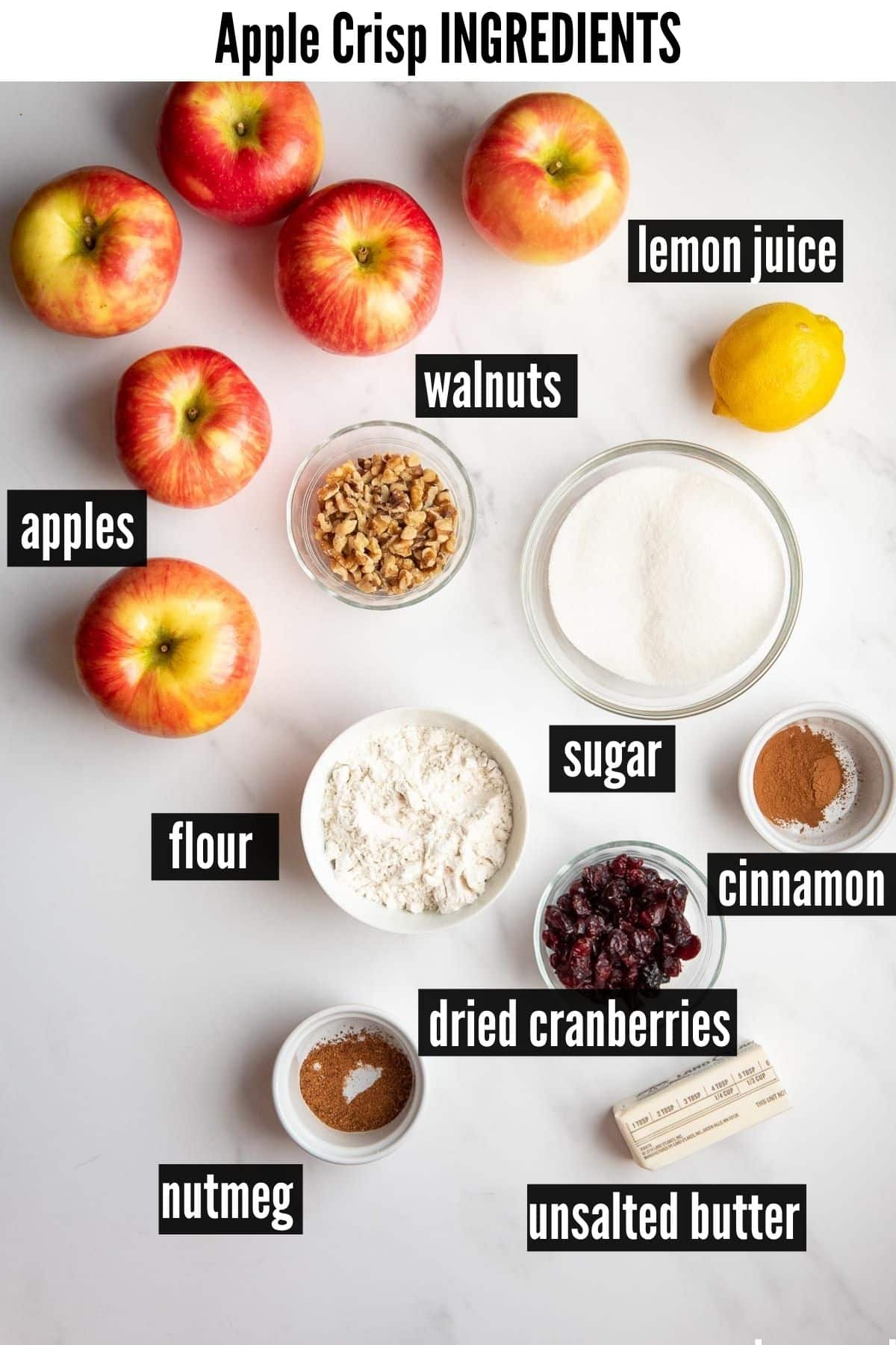 apple crisp ingredients labelled