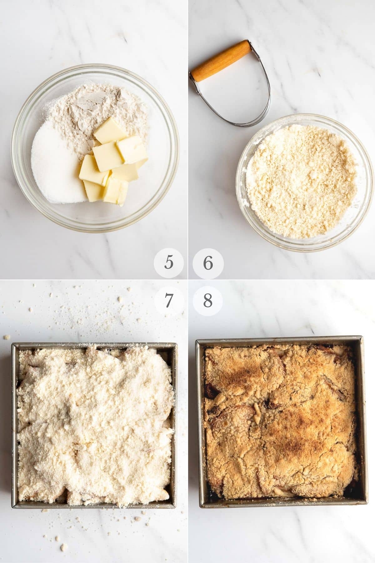 apple crisp recipe steps 5-8