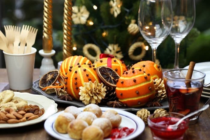 Glogg at Christmas table