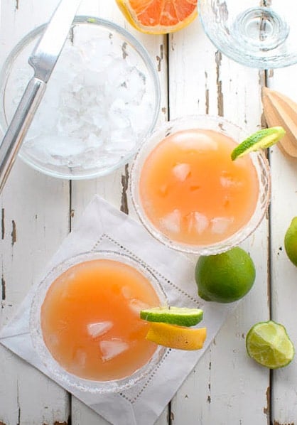 Grapefruit Margaritas from above