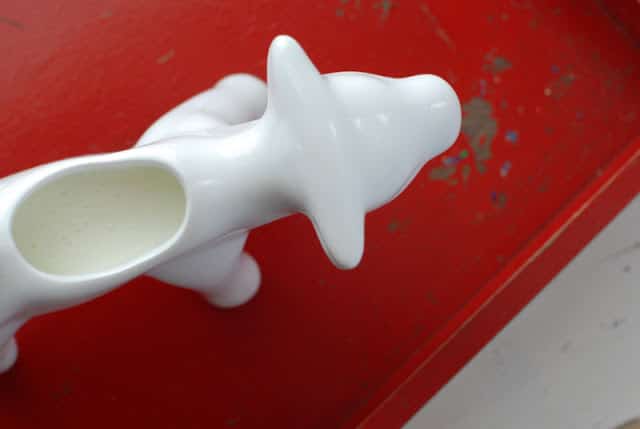 white porcelain cow creamer