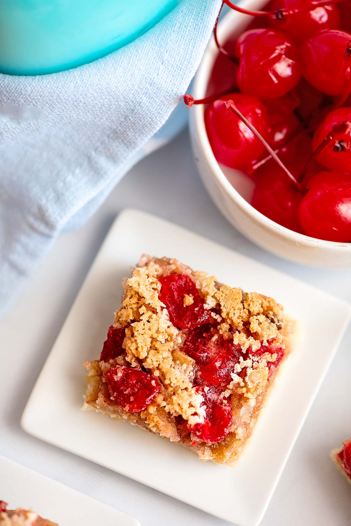 cherry bars close up above