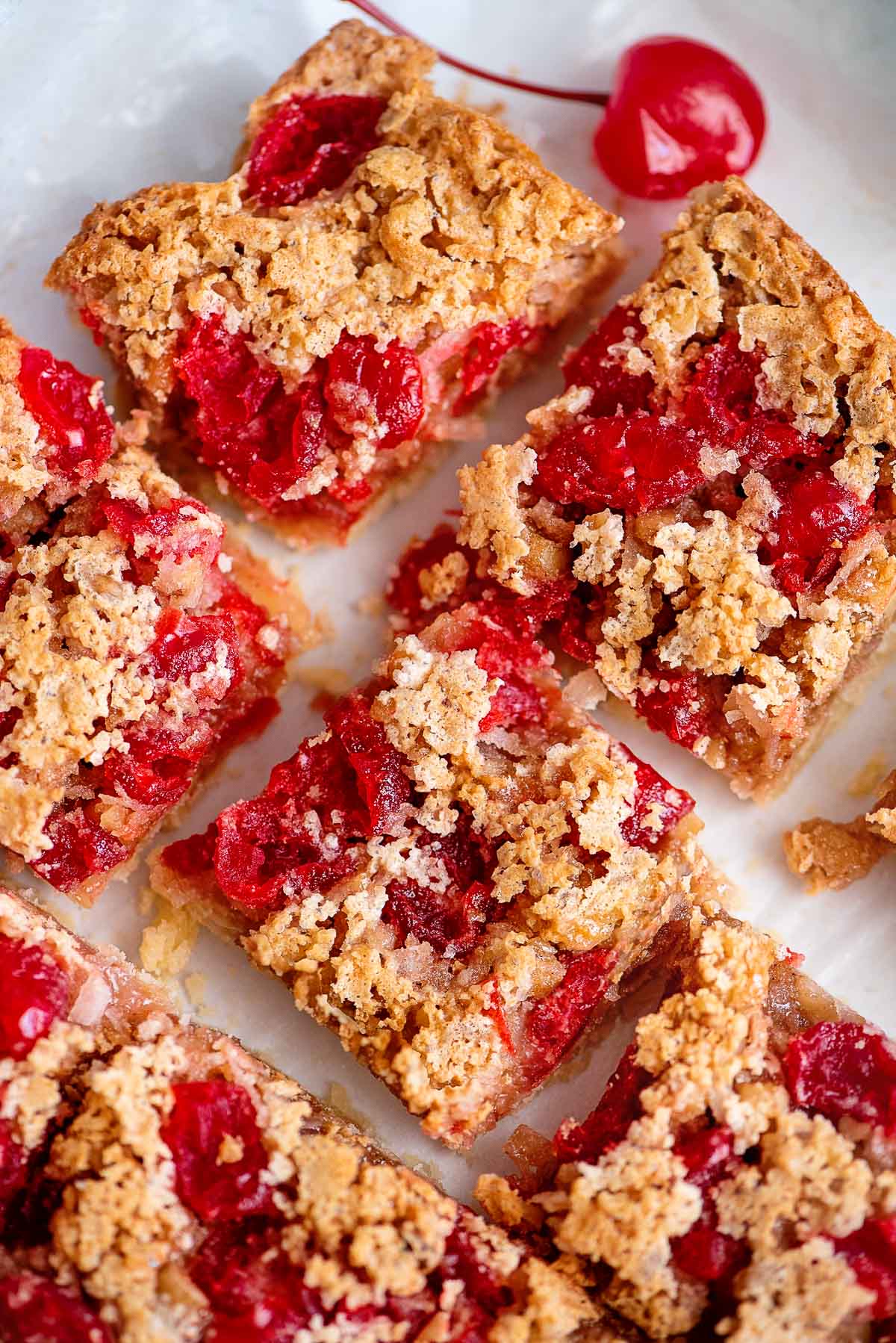 cherry bars close up