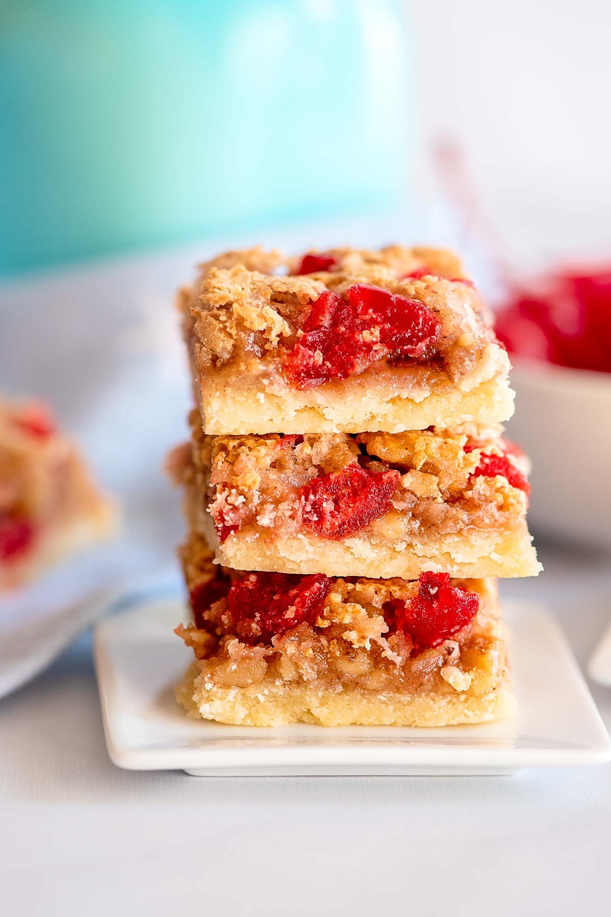 cherry bars stacked