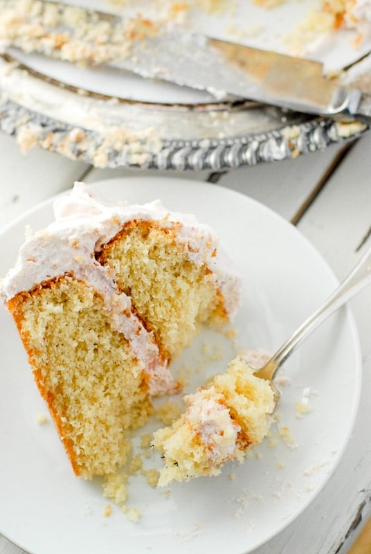 Happy Day Cake with Strawberry Whipped Cream Frosting