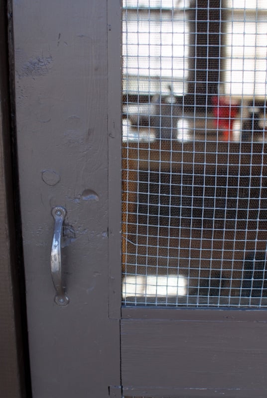 Screen door on Cow Cabins in Palo Duro Canyon park