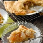 Pear Pie on glass plate
