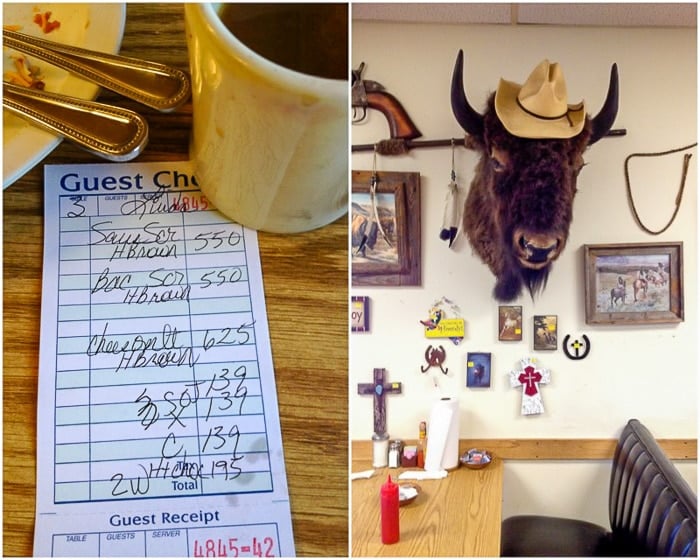 Stockyard Cafe Amarillo Texas (buffalo head on wall)