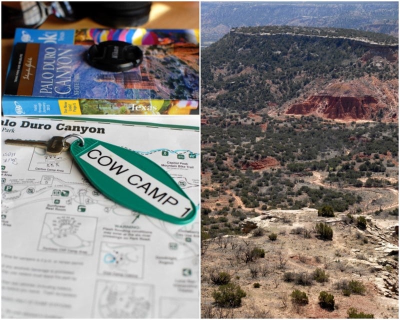 palo duro canyon cow camp key and view