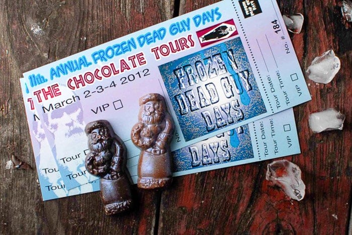 Frozen Dead Guy Days festival tickets and chocolate tour