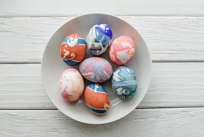 Silk Dyed Eggs for Easter