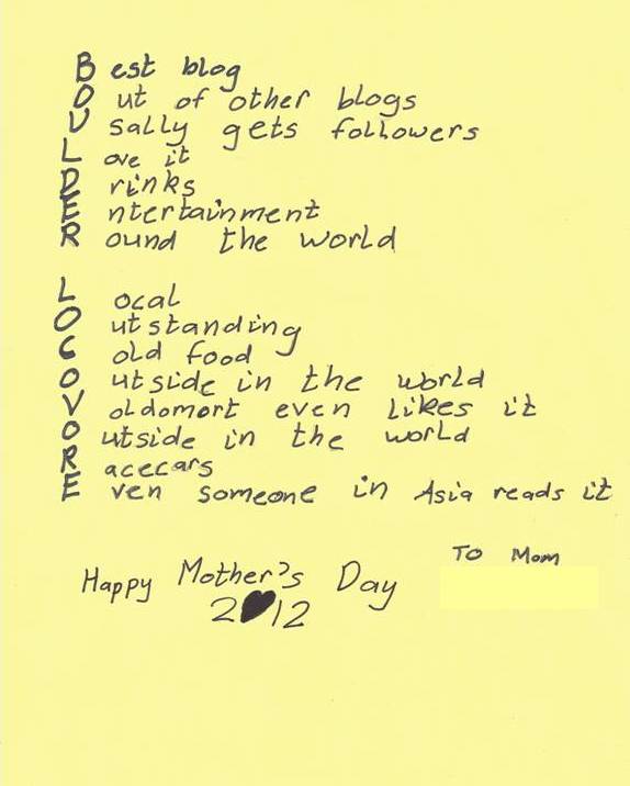 Mother\'s Day Poem 2012