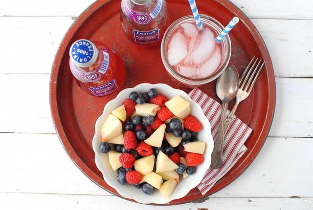 Patriotic Salads Raspberries, Blueberries ,Apple