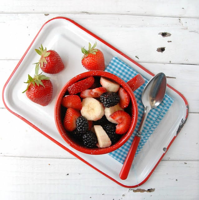 Patriotic fruit Salads Strawberry, Blackberry, Banana