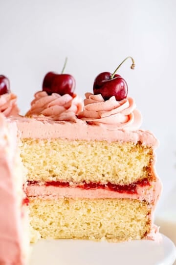 Cherry Sour Cream Cake with Cherry Buttercream - Boulder Locavore