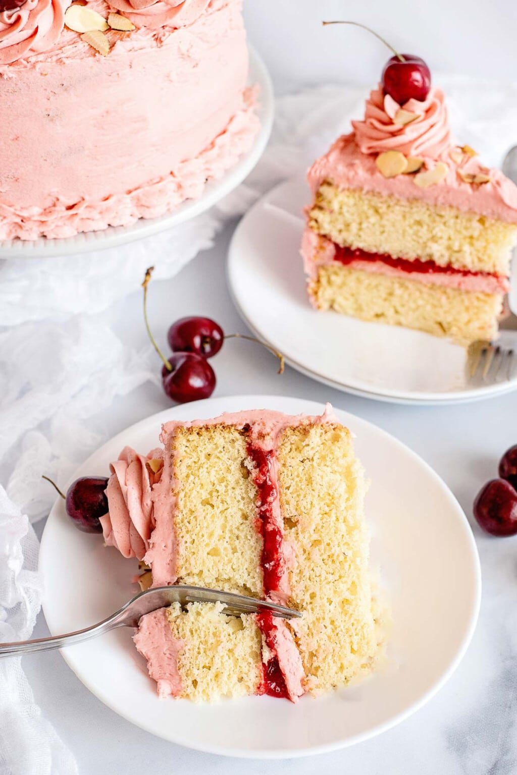 Cherry Sour Cream Cake with Cherry Buttercream - Boulder Locavore