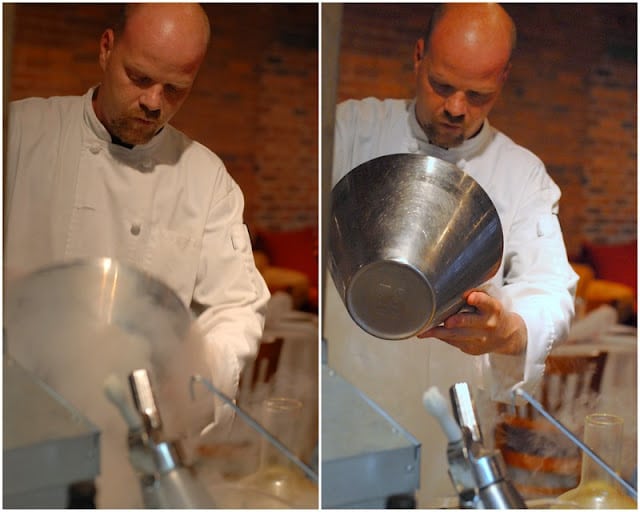 Chef Ian Kleinman molecular gastronomy making ice cream