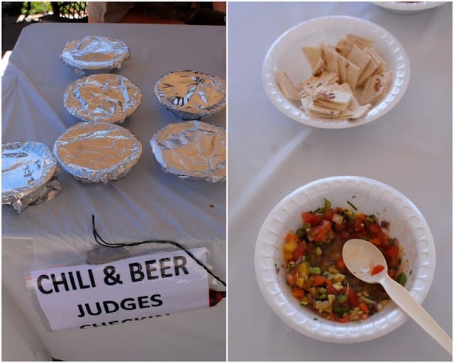 A bowl of food on a table