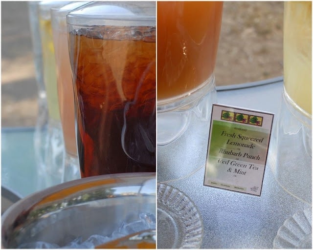 Iced tea at farm dinner