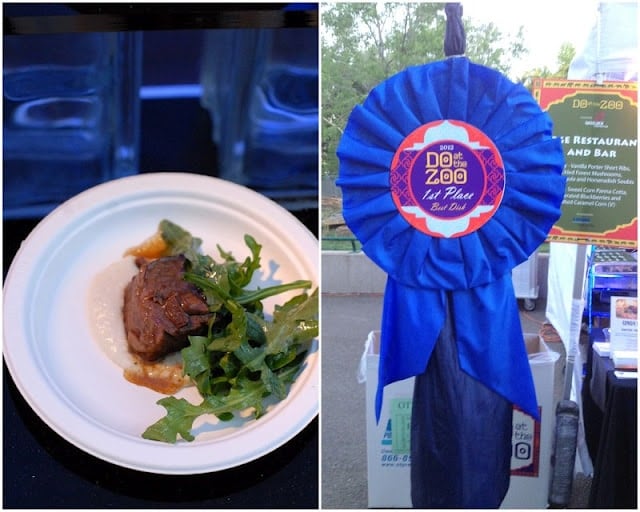 plate of food and first place blue ribbon