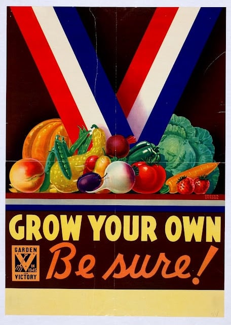 vintage victory garden poster