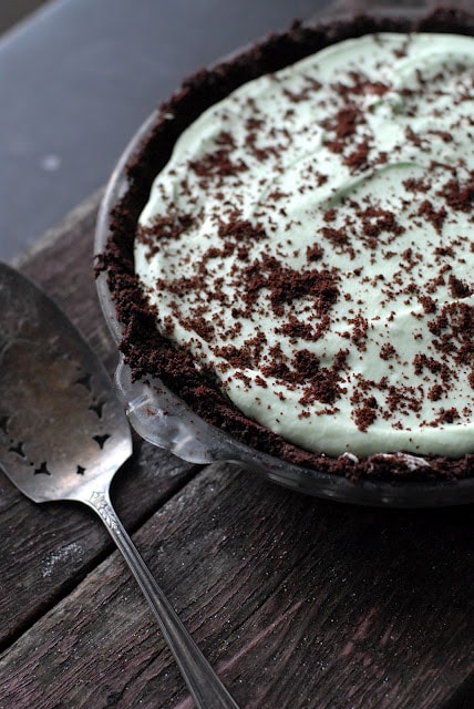 The Best Grasshopper Pie  a Frozen, No Bake ChocolateMint Classic Pie