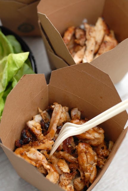 A box filled with different types of food