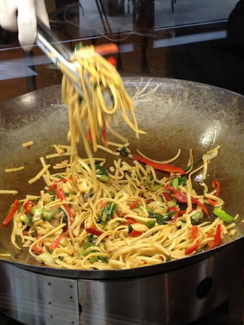 Stir fry noodles cooking