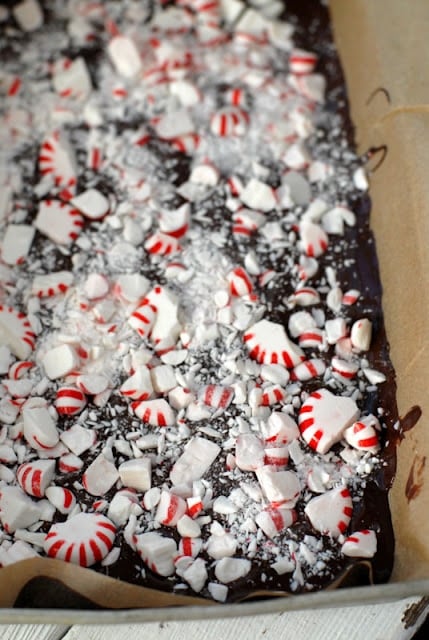 making peppermint bark