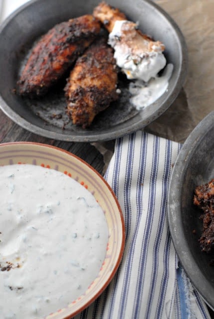 wild rice suman wings with dipping sauce
