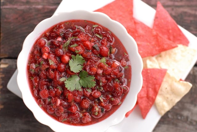 Cranberry Salsa white bowl